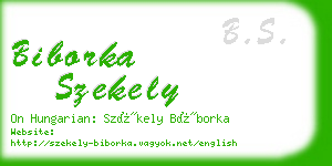 biborka szekely business card